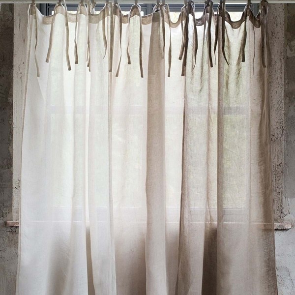 ZASŁONA LNIANA Natural Blanc MariClo'